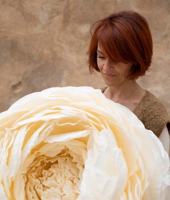 Fleur en papier rose cadeau maternité