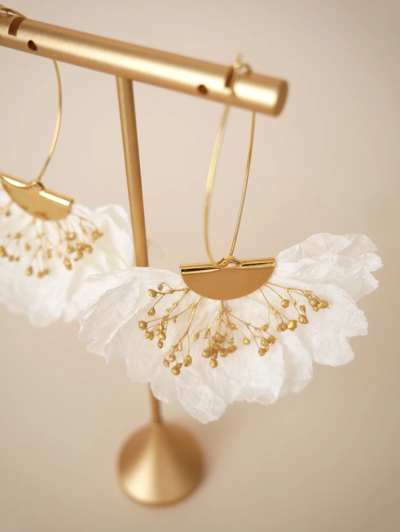 Boucles Molly blanc / doré